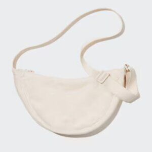 NWOT Uniqlo Corduroy Round Mini Shoulder Bag in Off-White